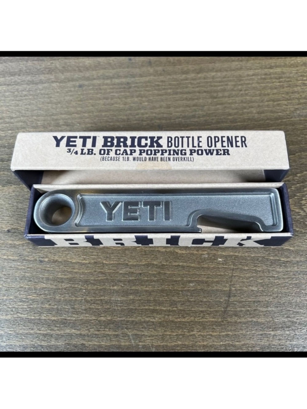 ORIGINAL YETI BRICK Bottle Opener 3/4lb NEW IN BOX.  NWT.